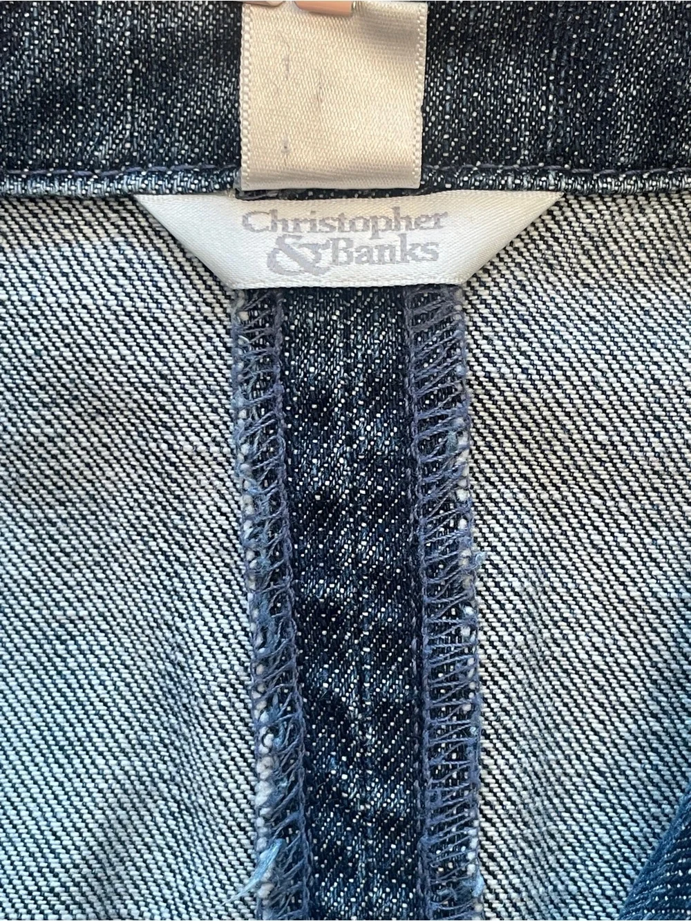Vintage Christopher & Banks Dark Wash Denim Blazer Jacket